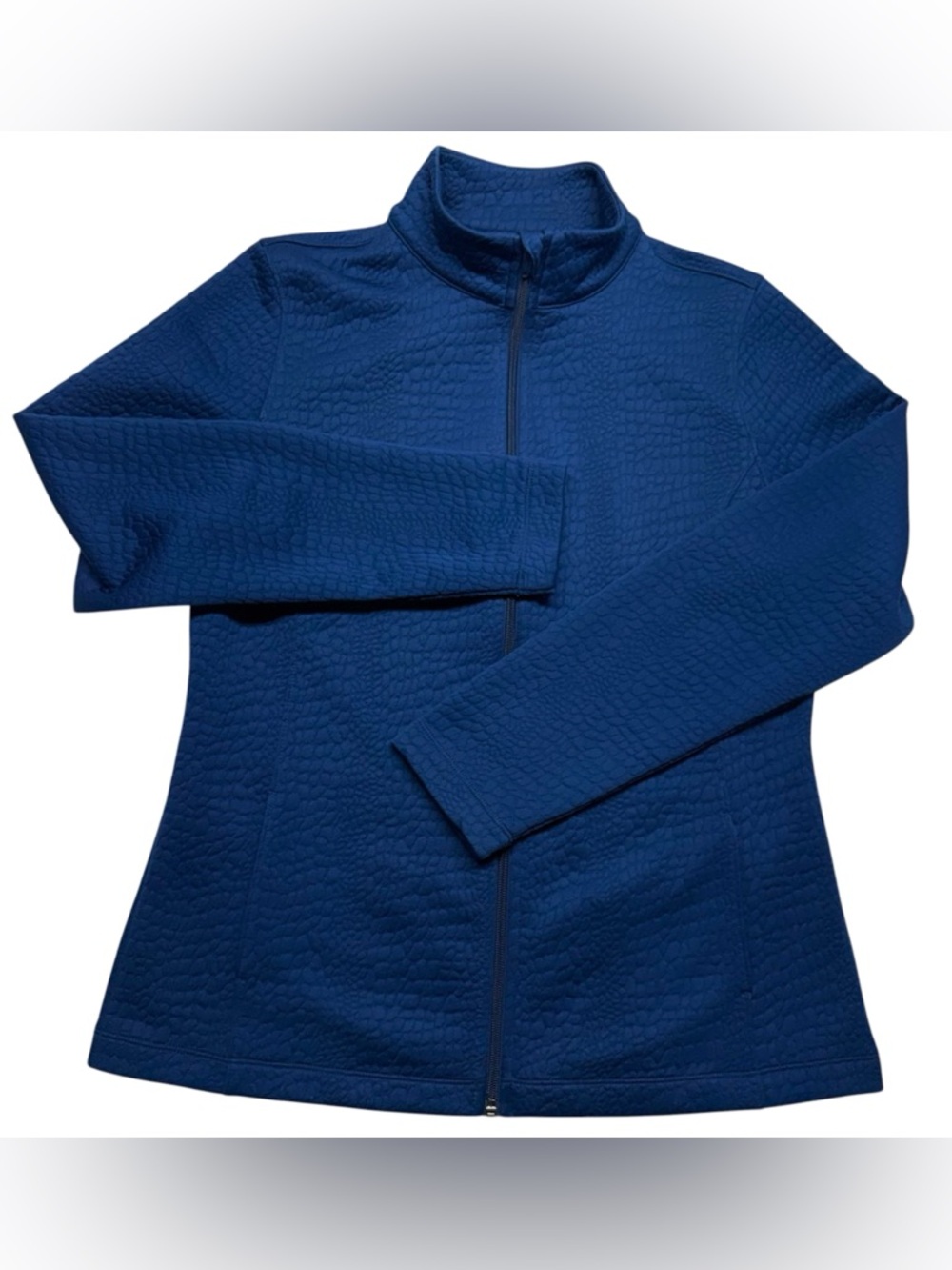 LADY HAGEN Golf Blue Full Zip Jacket M Pebble Textured - Picture 3 of 6